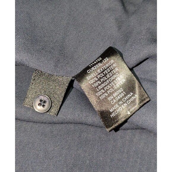 Hilary Radley Dress 4 Women's Black Printed Vneck Button Front Tie Waist Tunic - Picture 7 of 7